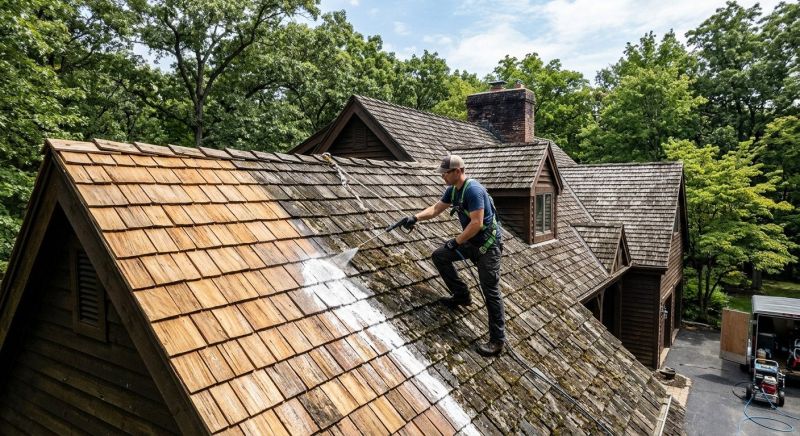Wood Shake Roof Cleaning Service