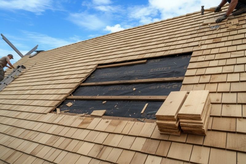 Wood Shake Roof Cleaning detail